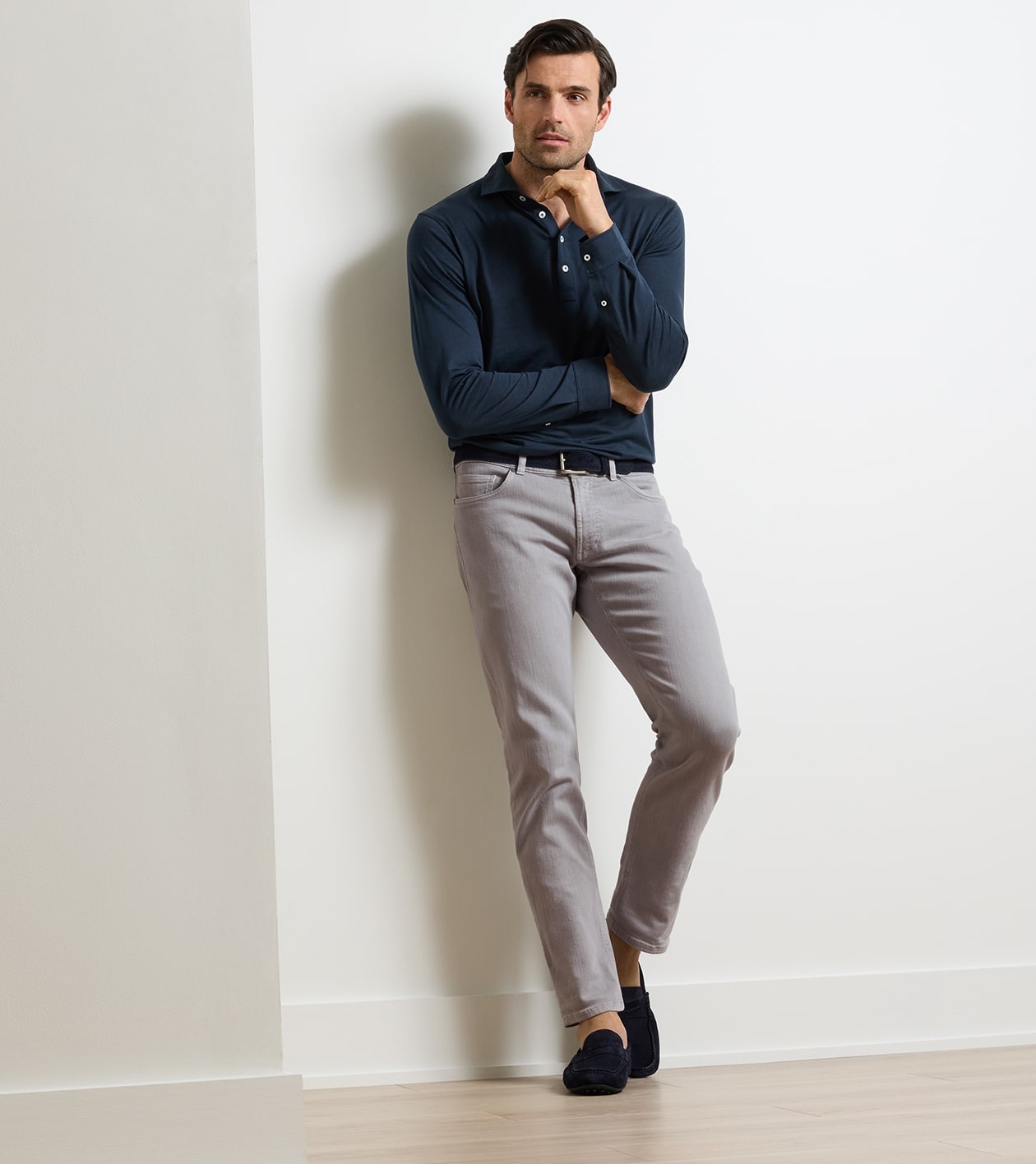 Fairfield Garment Dyed Denim in Gale Grey 2 Fairfield Garment Dyed Denim in Gale Grey