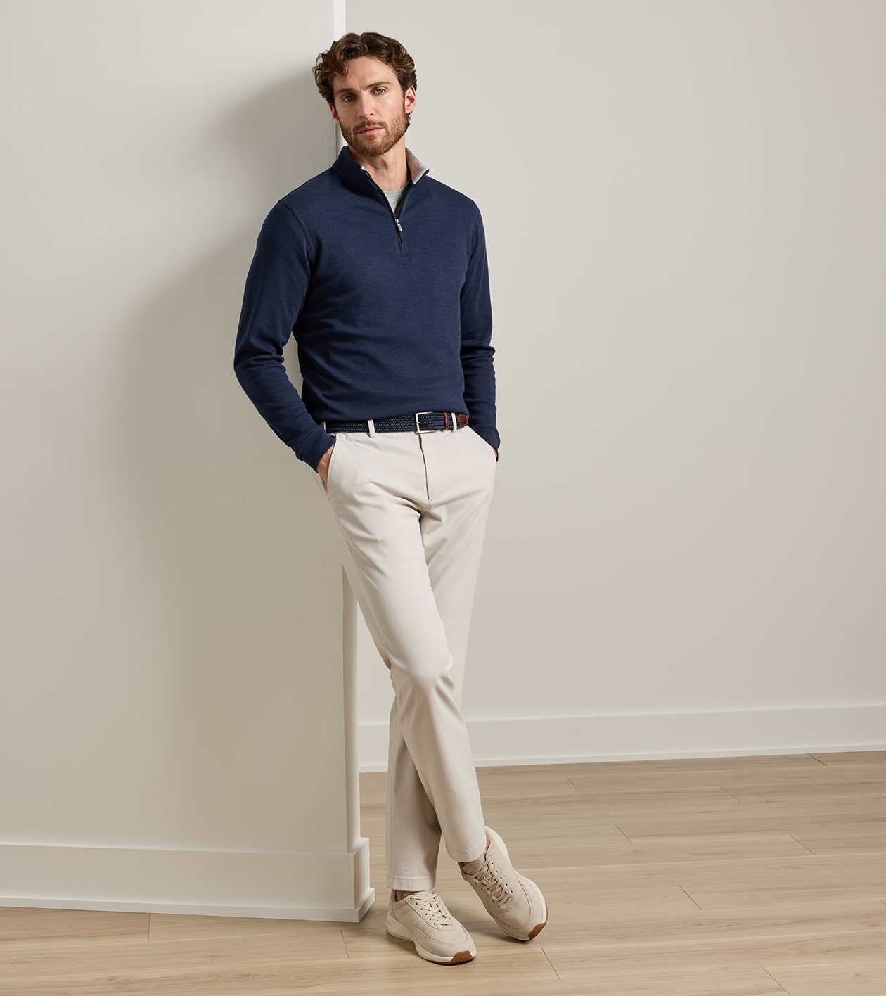 Waxed Braided Belt in Navy 3 Waxed Braided Belt in Navy