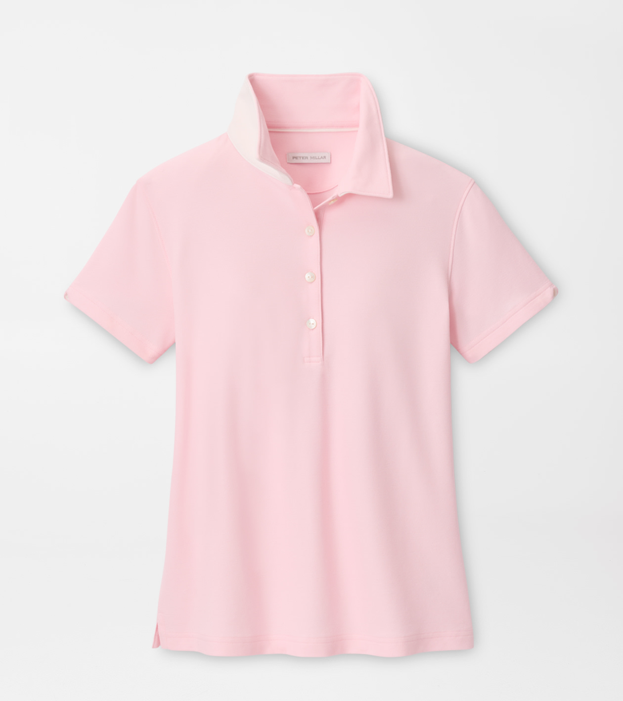 Coolspun Lite Cotton Piqué Polo in PEARL PINK/SOFT WHITE 1 Coolspun Lite Cotton Piqué Polo in PEARL PINK/SOFT WHITE