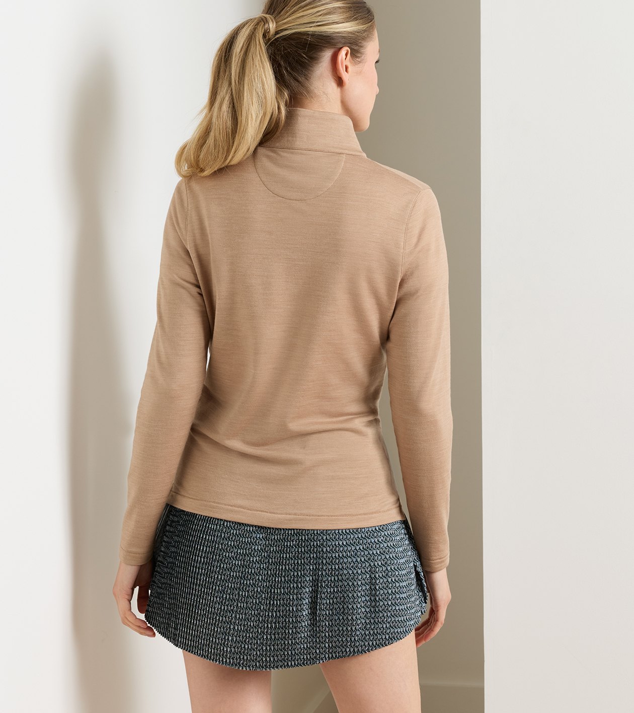 Excursionist Flex Knit Quarter-Zip in CAMEL 3 Excursionist Flex Knit Quarter-Zip in CAMEL