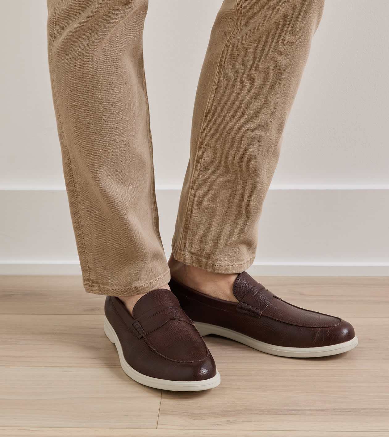 Excursionist Pebble Grain Penny Loafer in Chocolate 2 Excursionist Pebble Grain Penny Loafer in Chocolate