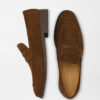 Madison Suede Penny Loafer in WALNUT