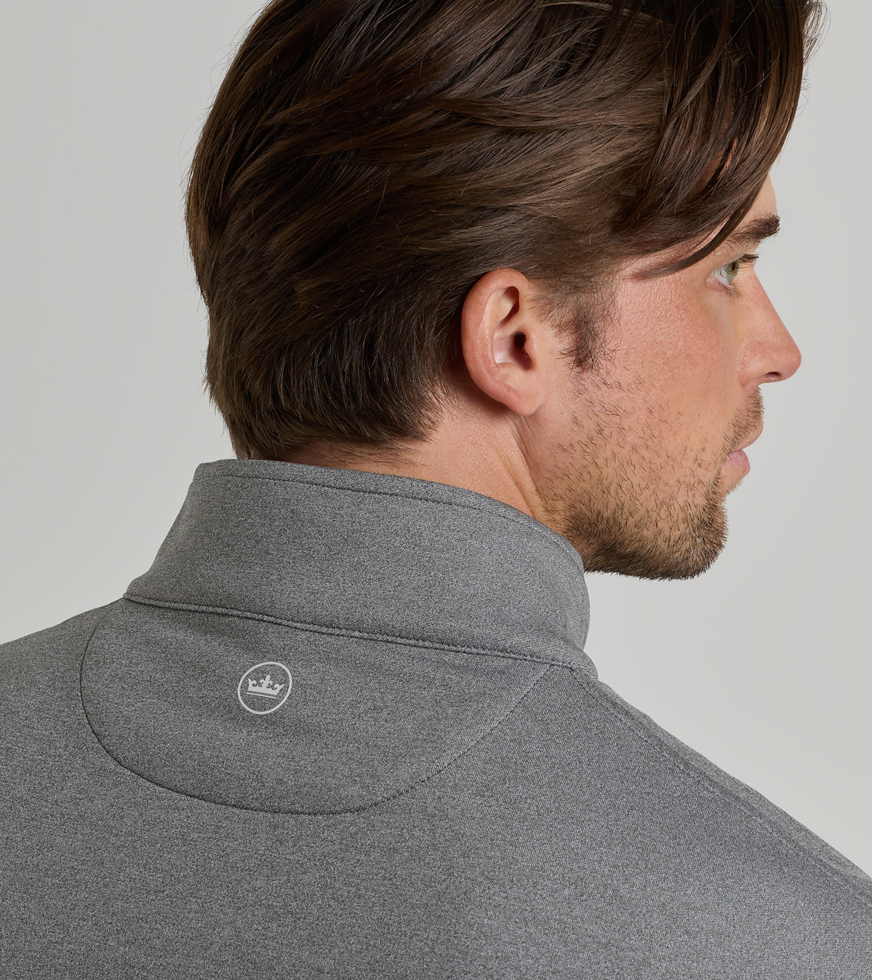 Perth Mélange Performance Quarter-Zip in Smoke 4 Perth Mélange Performance Quarter-Zip in Smoke