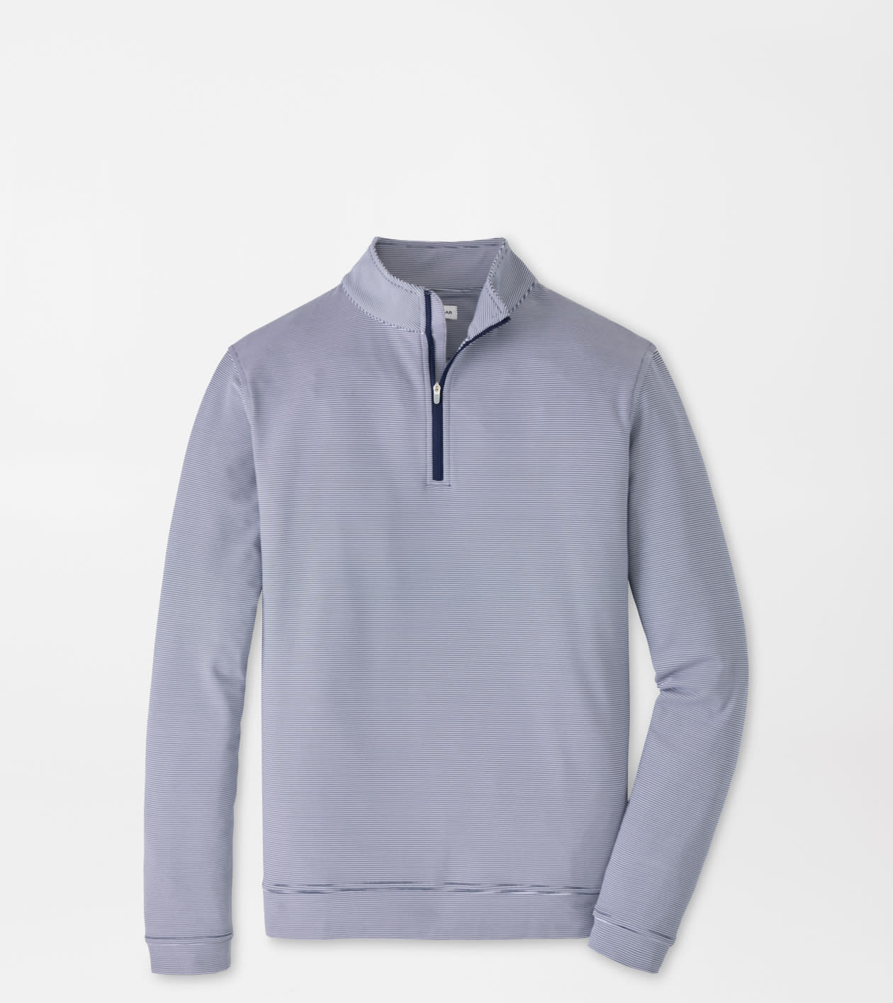 Perth Sugar Stripe Performance Quarter-Zip in Navy/White 1 Perth Sugar Stripe Performance Quarter-Zip in Navy/White
