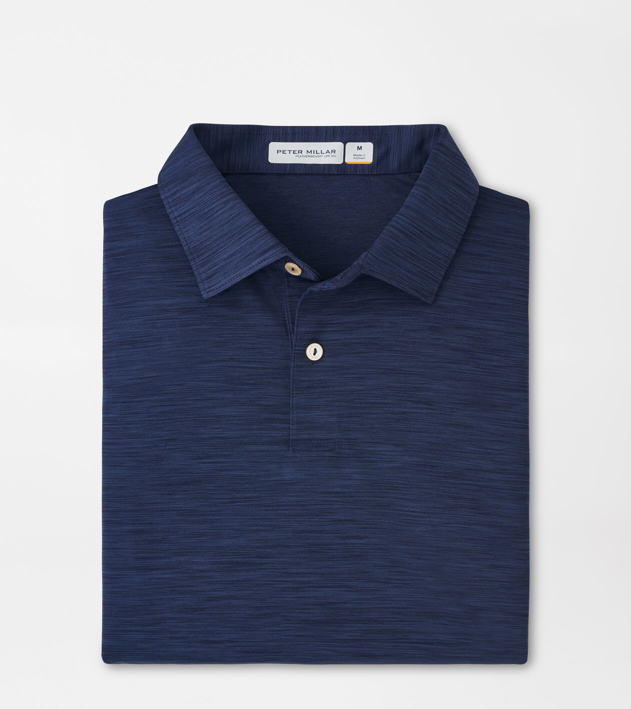 Featherweight Mélange Performance Polo in Navy 1 Featherweight Mélange Performance Polo in Navy