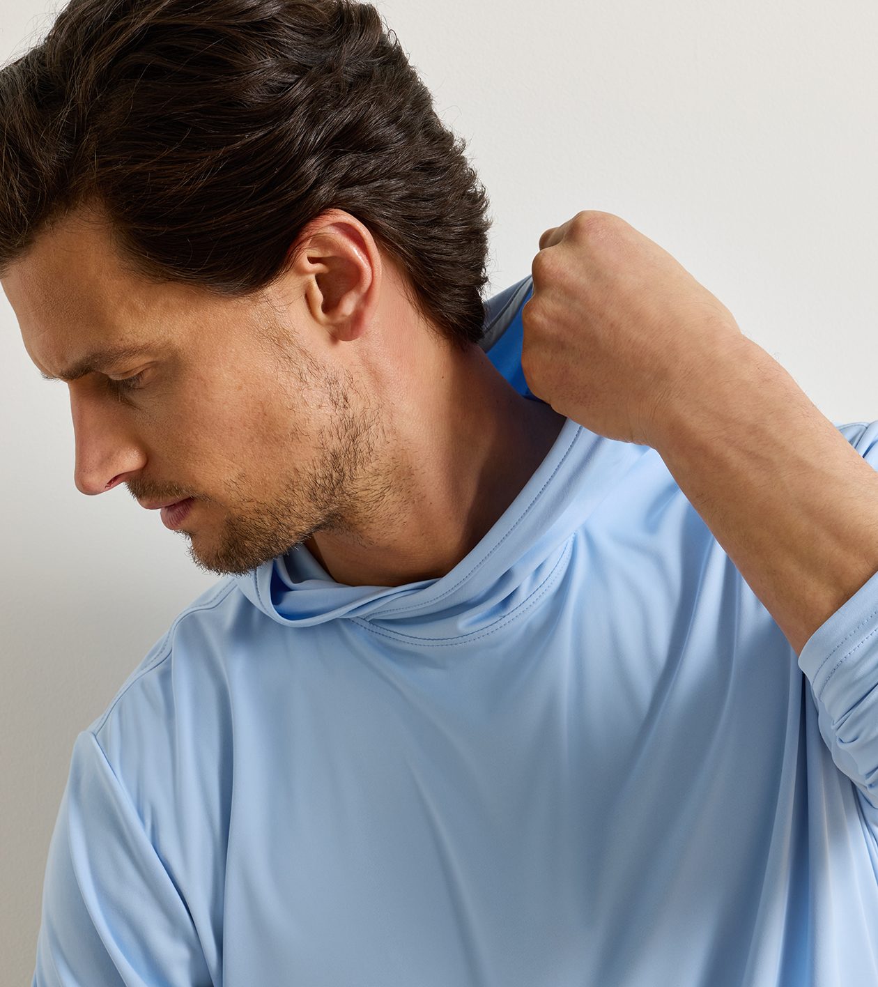 Featherweight Performance Sun Shirt Hoodie in Cottage Blue 5 Featherweight Performance Sun Shirt Hoodie in Cottage Blue
