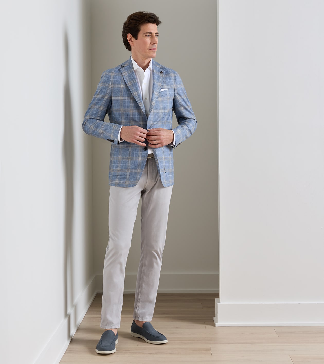 Joules Plaid Soft Jacket in WHITEHAVEN BLUE 2 Joules Plaid Soft Jacket in WHITEHAVEN BLUE