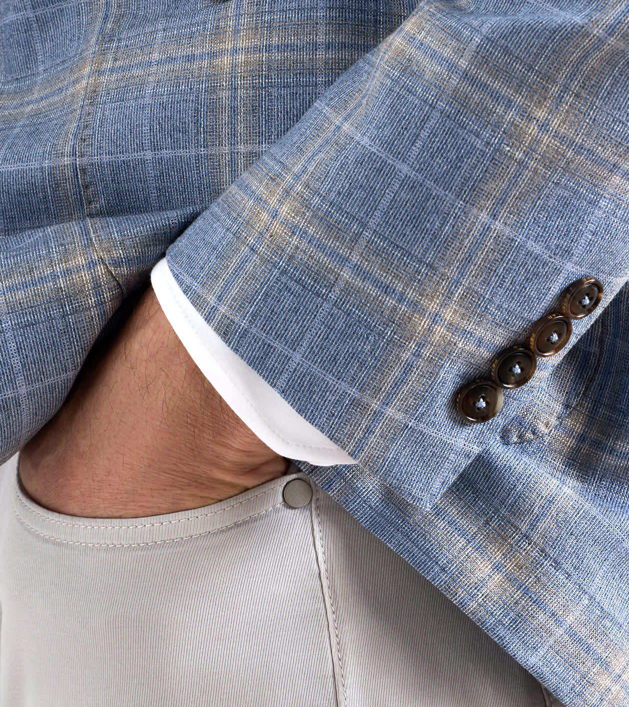 Joules Plaid Soft Jacket in WHITEHAVEN BLUE 4 Joules Plaid Soft Jacket in WHITEHAVEN BLUE