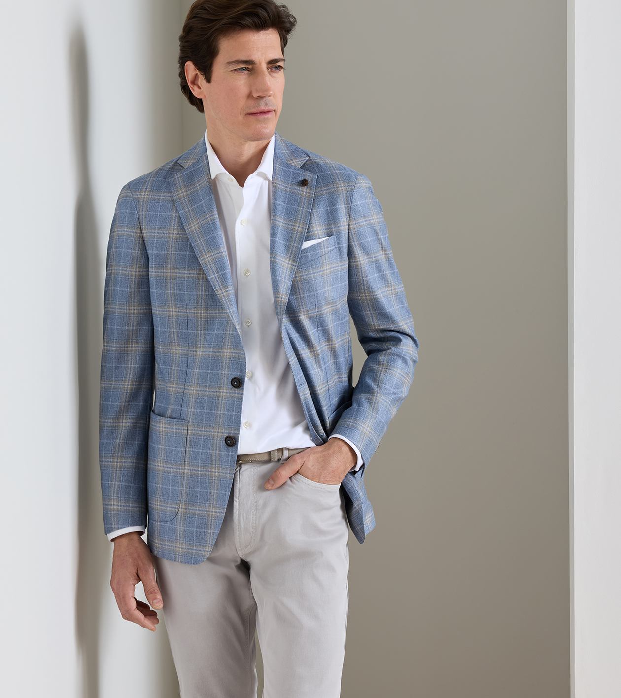 Joules Plaid Soft Jacket in WHITEHAVEN BLUE 5 Joules Plaid Soft Jacket in WHITEHAVEN BLUE