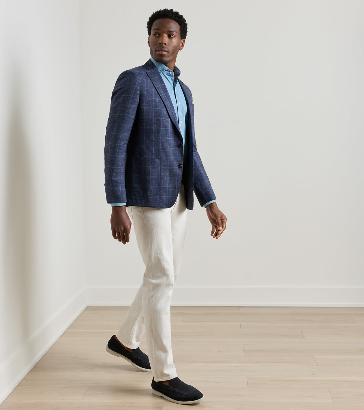 Bradford Windowpane Soft Jacket in Navy 2 Bradford Windowpane Soft Jacket in Navy