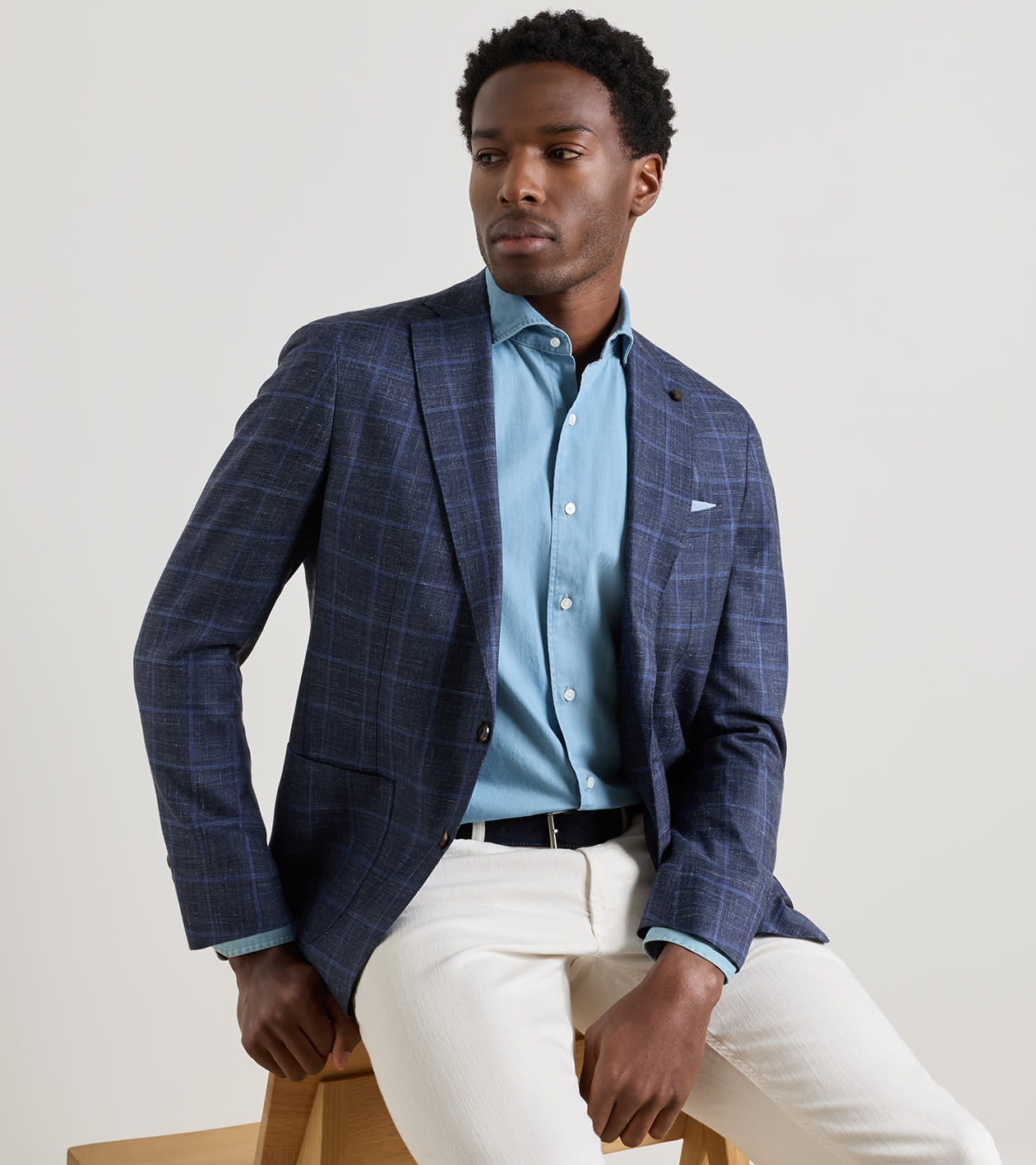 Bradford Windowpane Soft Jacket in Navy 5 Bradford Windowpane Soft Jacket in Navy