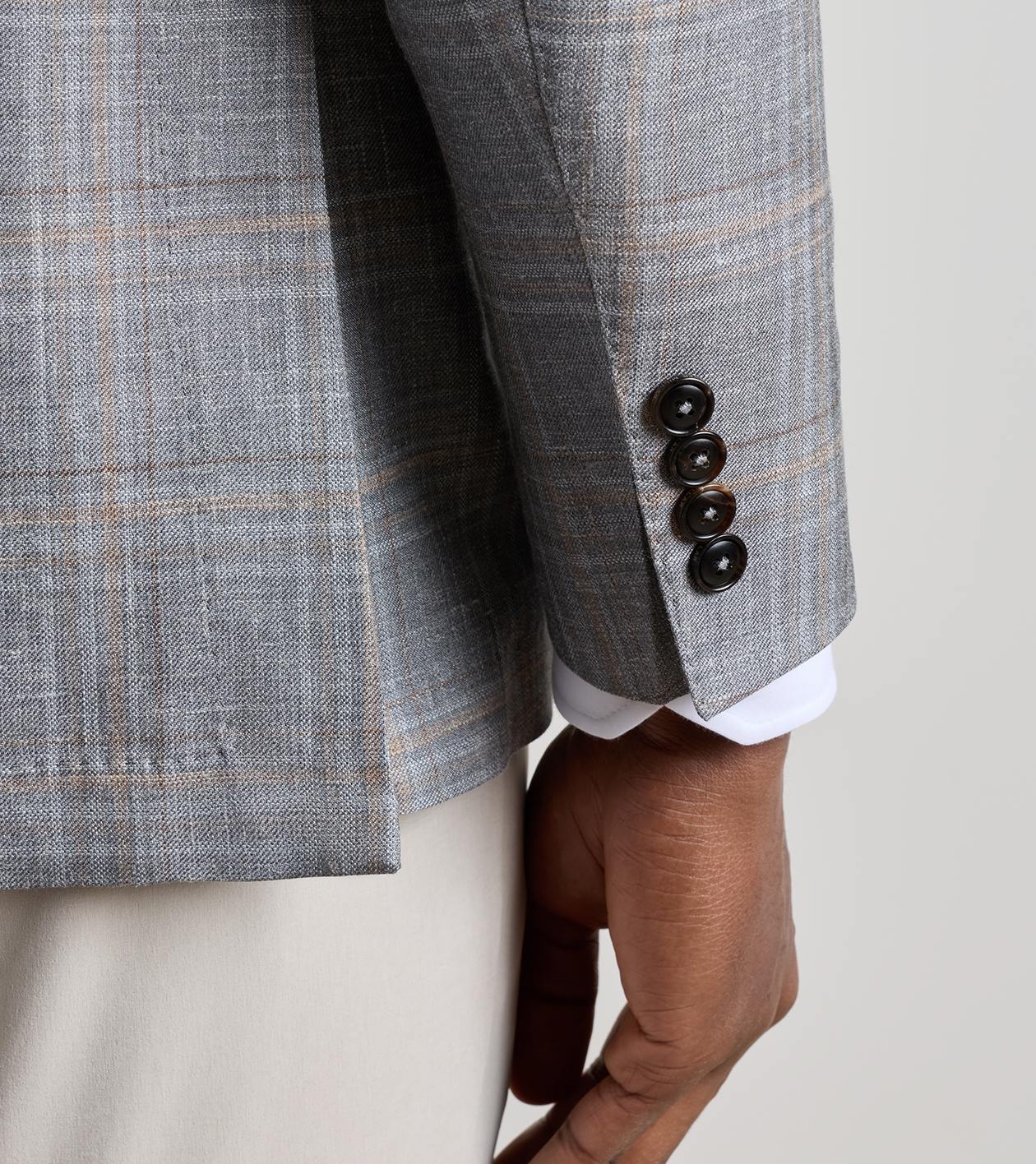 Denby Plaid Soft Jacket in Argento 4 Denby Plaid Soft Jacket in Argento